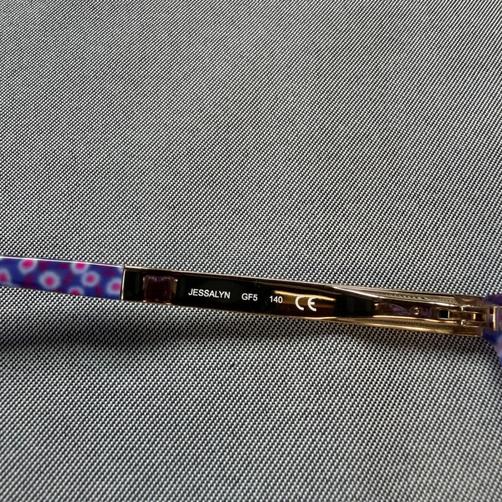 Kate Spade Eyeglass Frames Women 51-16-140 Navy Blue Jessalyn GF5 Floral Gold